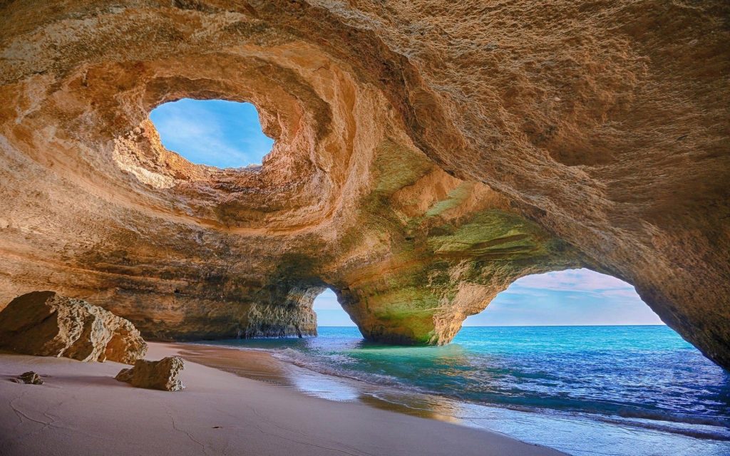 Algarve, Portugal beach cave